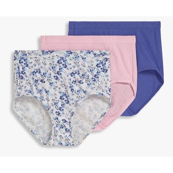 Jockey Womens Underwear Elance Briefs 3 Pack Underwear 100% Cotton Sz 9 XXL - Picture 8 of 8